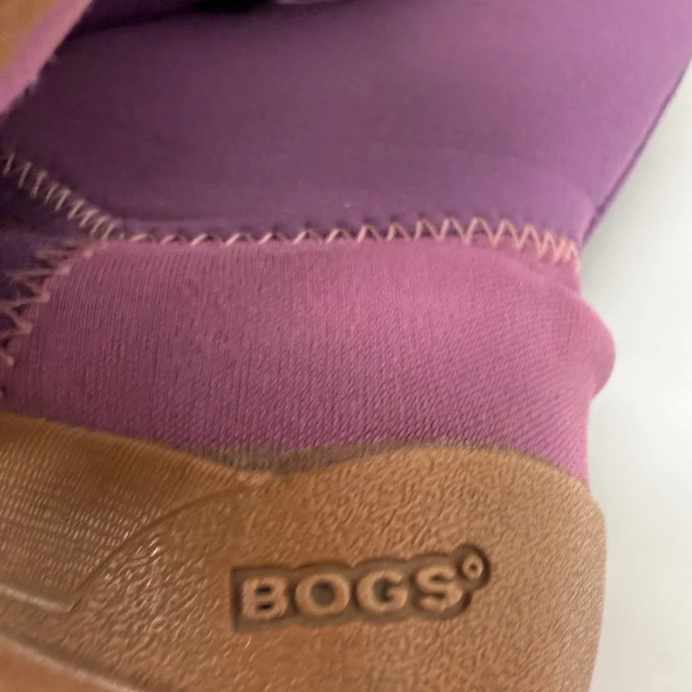 Bogs Kids Purple Pink Waterproof Washable Pull On Boots Size 8 Toddler 24 EUR